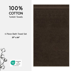 American Soft Linen Bekos 100% Cotton Turkish Towels, 4 Piece Bath Towel Set