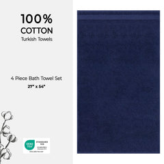 American Soft Linen Bekos 100% Cotton Turkish Towels, 4 Piece Bath Towel Set