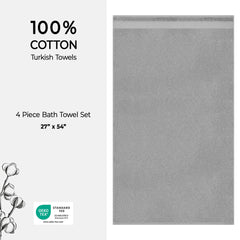 American Soft Linen Bekos 100% Cotton Turkish Towels, 4 Piece Bath Towel Set