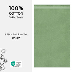 American Soft Linen Bekos 100% Cotton Turkish Towels, 4 Piece Bath Towel Set