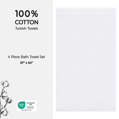 American Soft Linen Bekos 100% Cotton Turkish Towels, 4 Piece Bath Towel Set