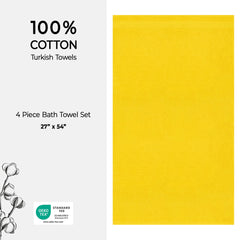 American Soft Linen Bekos 100% Cotton Turkish Towels, 4 Piece Bath Towel Set