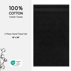 American Soft Linen Bekos 100% Cotton Turkish Towels, 4 Piece Hand Towel Set