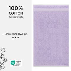 American Soft Linen Bekos 100% Cotton Turkish Towels, 4 Piece Hand Towel Set