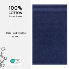 American Soft Linen Bekos 100% Cotton Turkish Towels, 4 Piece Hand Towel Set