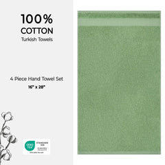 American Soft Linen Bekos 100% Cotton Turkish Towels, 4 Piece Hand Towel Set