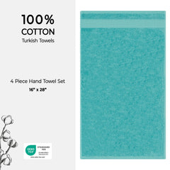 American Soft Linen Bekos 100% Cotton Turkish Towels, 4 Piece Hand Towel Set