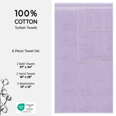 American Soft Linen Bekos 100% Cotton Turkish Towels 6 Piece Bath Towel Set with 18 Different Colors