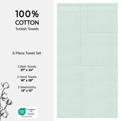 American Soft Linen Bekos 100% Cotton Turkish Towels 6 Piece Bath Towel Set with 18 Different Colors
