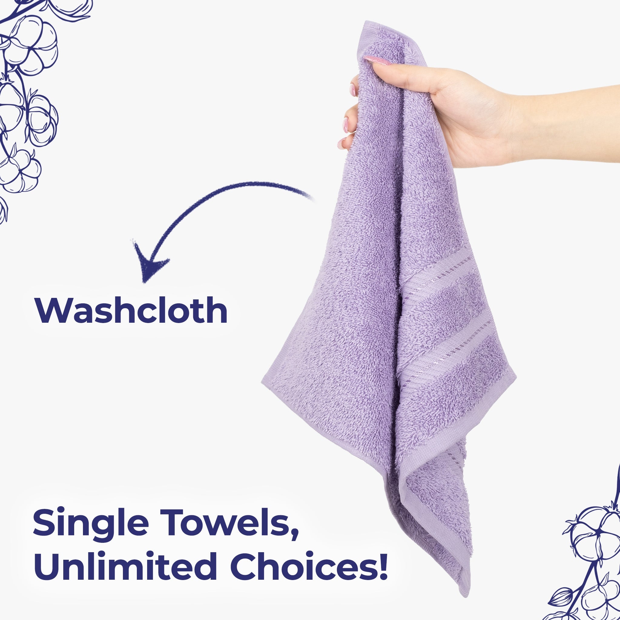 American Soft Linen Single Piece 100% Cotton Turkish Towels with 20 Different Colors, Create Your Set