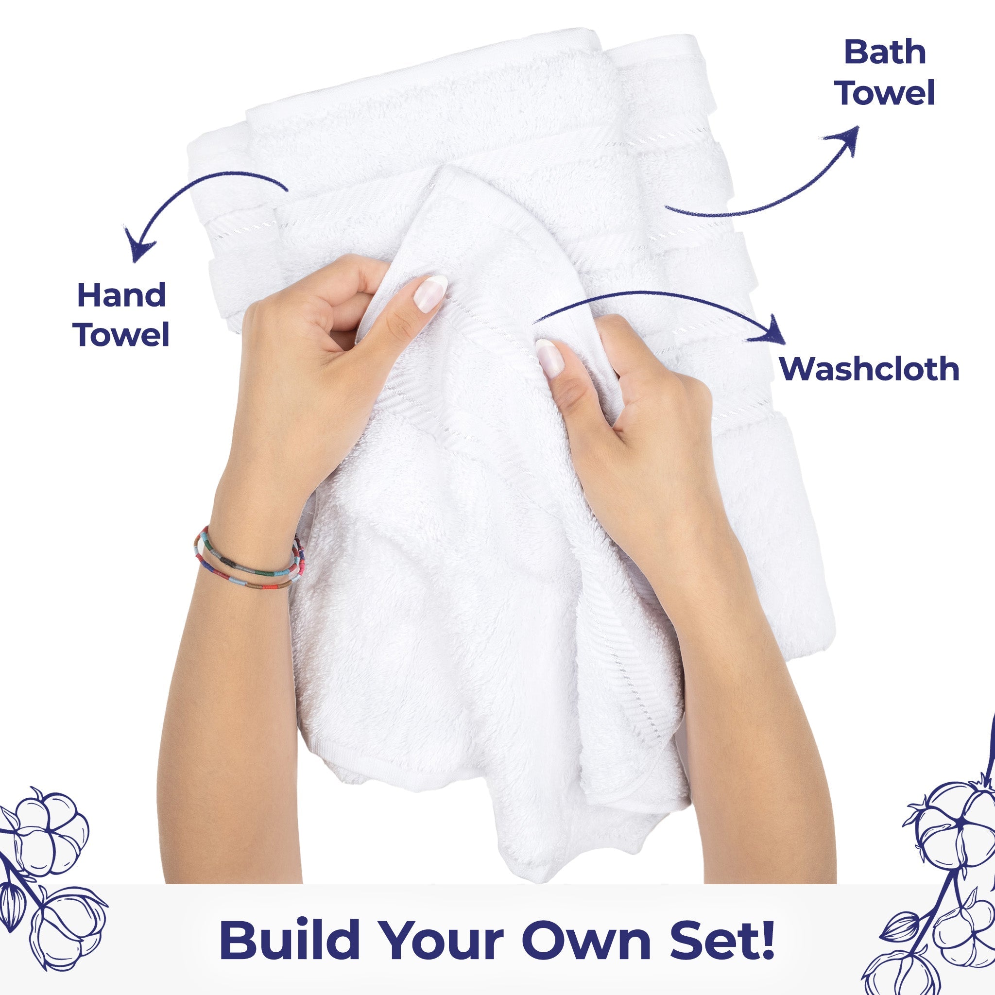 American Soft Linen Single Piece 100% Cotton Turkish Towels with 20 Different Colors, Create Your Set