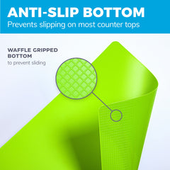 Bamboo Cutting Board with 6 Color-Coded Flexible Mats