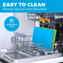 Bamboo Cutting Board with 6 Color-Coded Flexible Mats