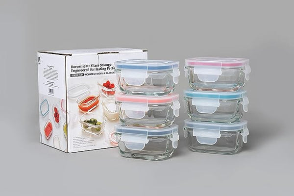Mini Glass Container Set - Rectangular