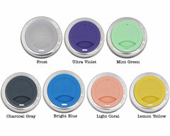 Silicone Drinking Lid with Stainless Steel Band for Mason Jars