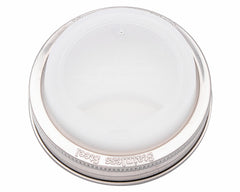 Silicone Drinking Lid with Stainless Steel Band for Mason Jars