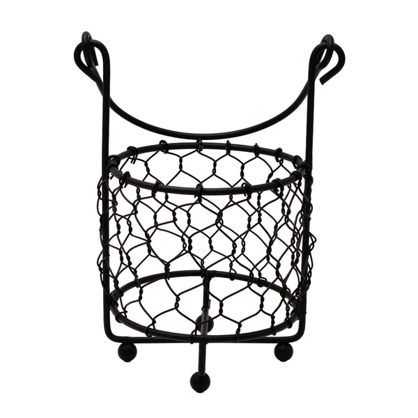 Single Pint Jar Caddy with Chicken Wire for Hanging or Carrying One Mason Jar