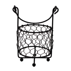Single Pint Jar Caddy with Chicken Wire for Hanging or Carrying One Mason Jar