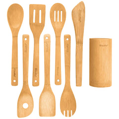 8-Piece Bamboo Kitchen Utensil Set – Wooden Cooking Tools