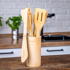 8-Piece Bamboo Kitchen Utensil Set – Wooden Cooking Tools