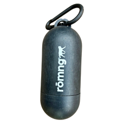 bio-based dog poop bags + bamboo dispenser