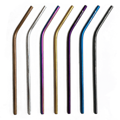 Reusable Metal Straws - Curved