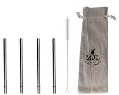 Short 5 3/4" Safer Rounded End Stainless Steel Straw for Half Pint Mason Jars