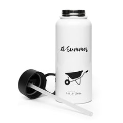 El Summer Stainless steel water bottle with a straw lid