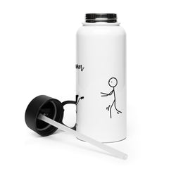 El Summer Stainless steel water bottle with a straw lid
