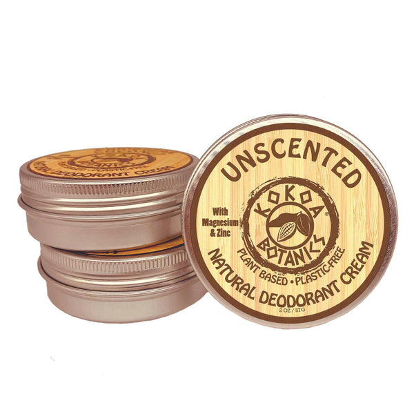 Unscented - Natural Deodorant Cream - Aluminum-Free - Plastic-Free 2.5 oz